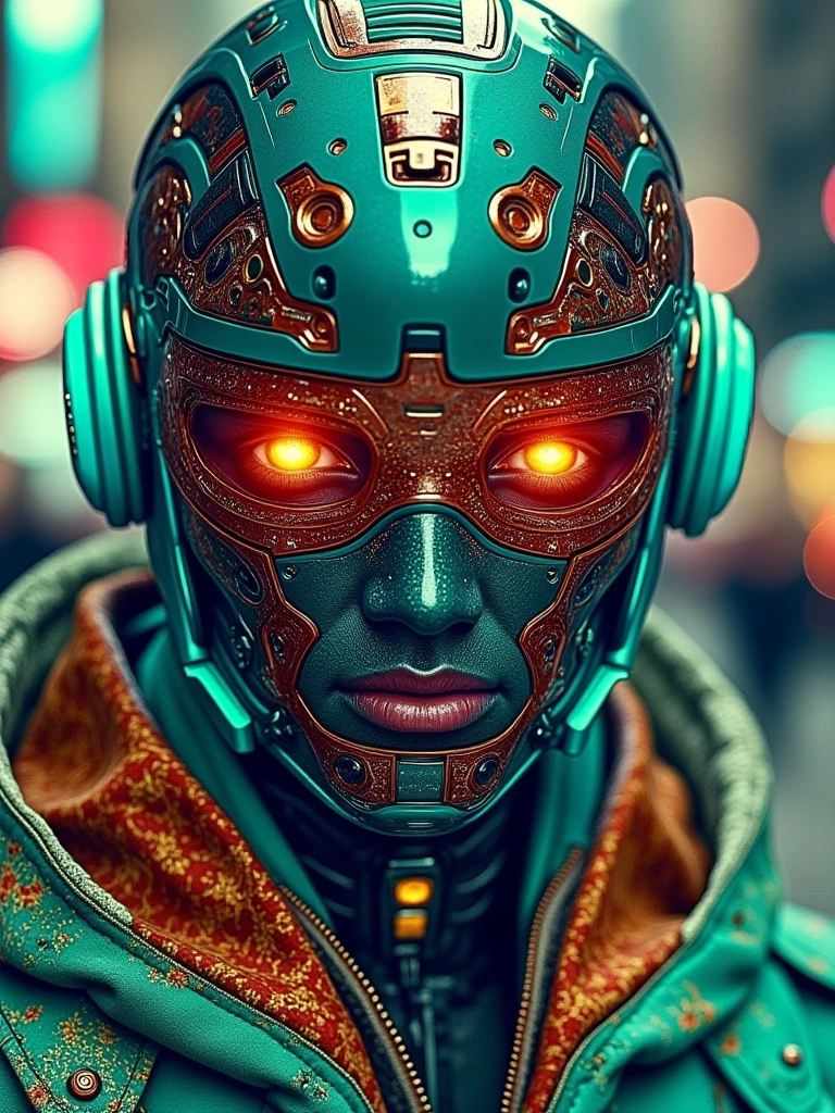 A futuristic with a blend of traditional As…