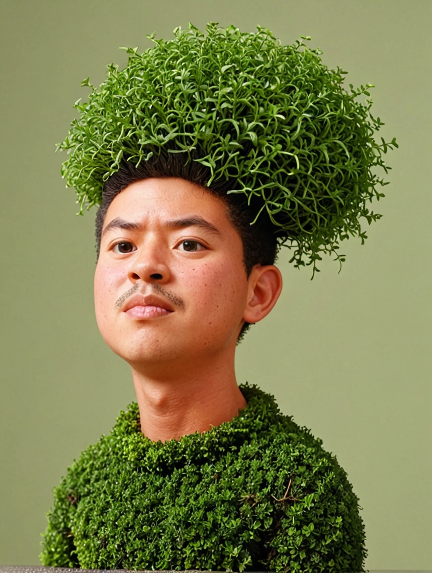 a chia pet, in the style of lo-fi aesthetics, hyper-realistic pop