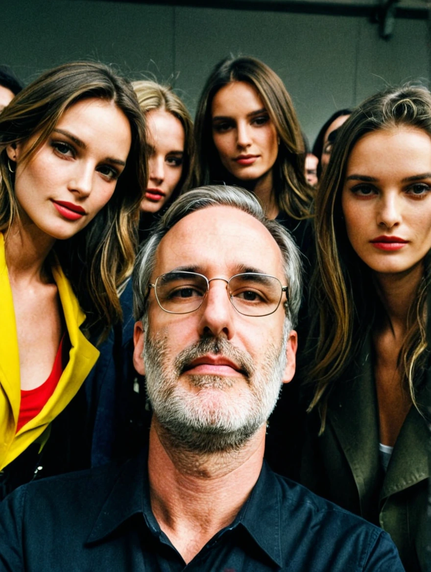 hanging out with supermodels at a fashion show