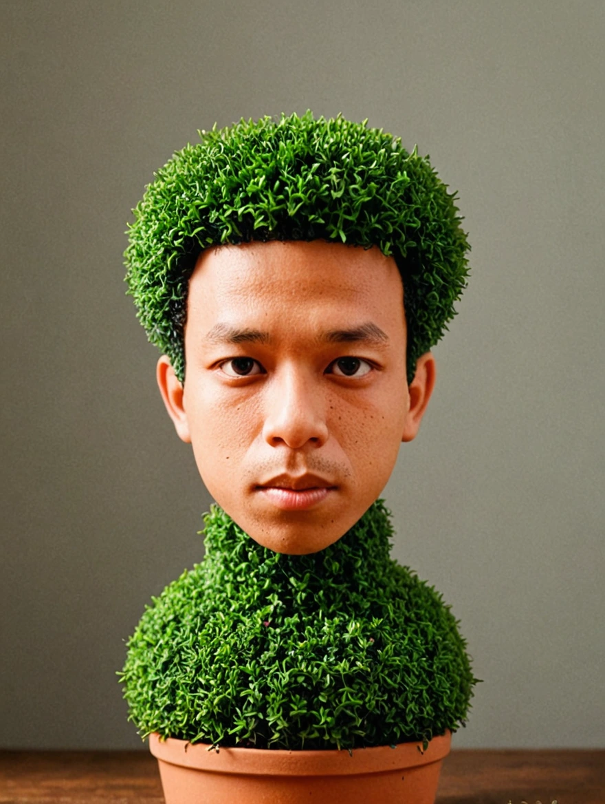 a chia pet, in the style of lo-fi aesthetics, hyper-realistic pop