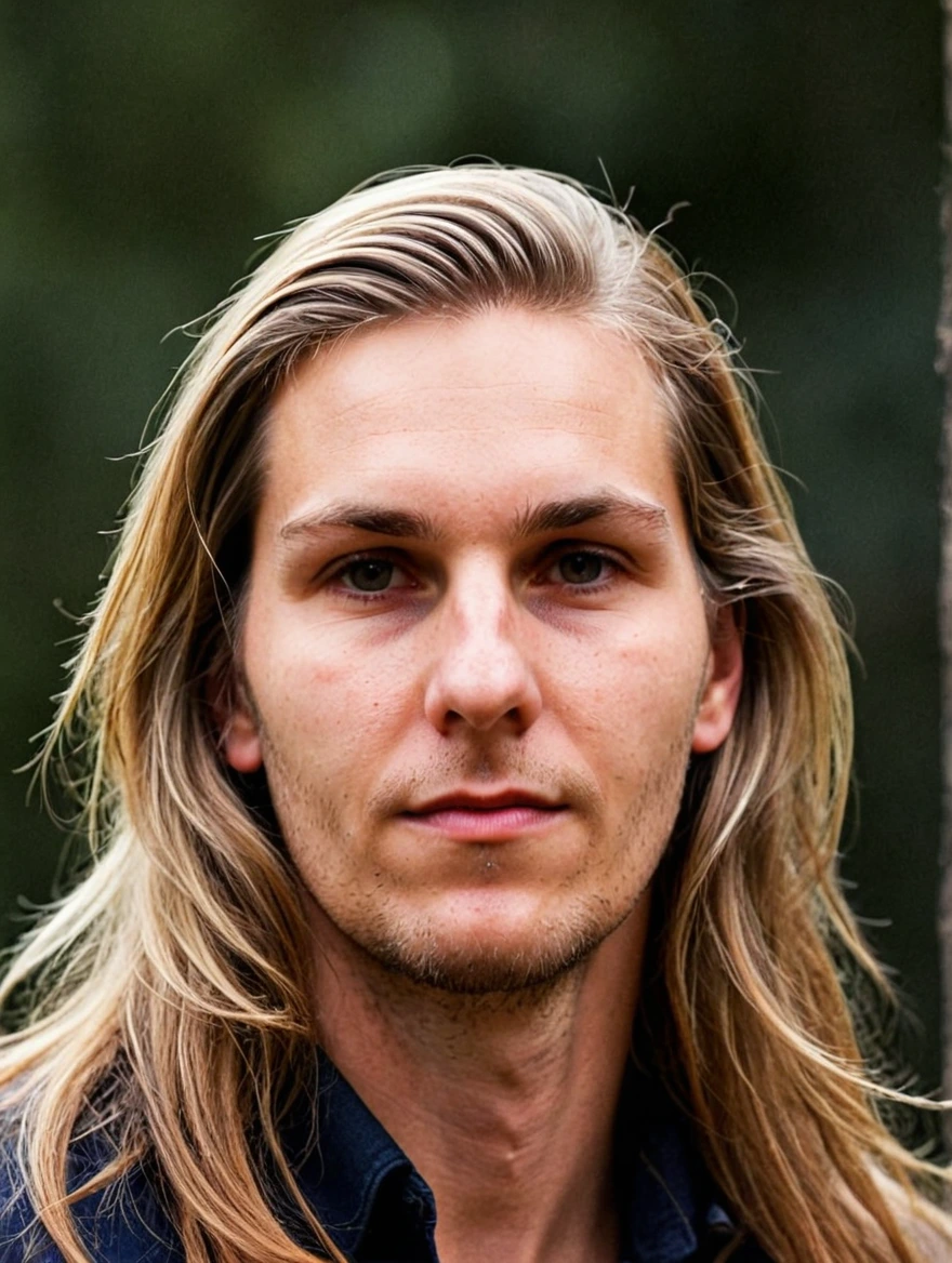 man with long hair