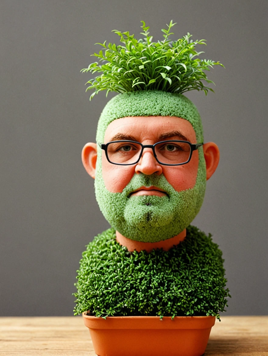 a chia pet, in the style of lo-fi aesthetics, hyper-realistic pop