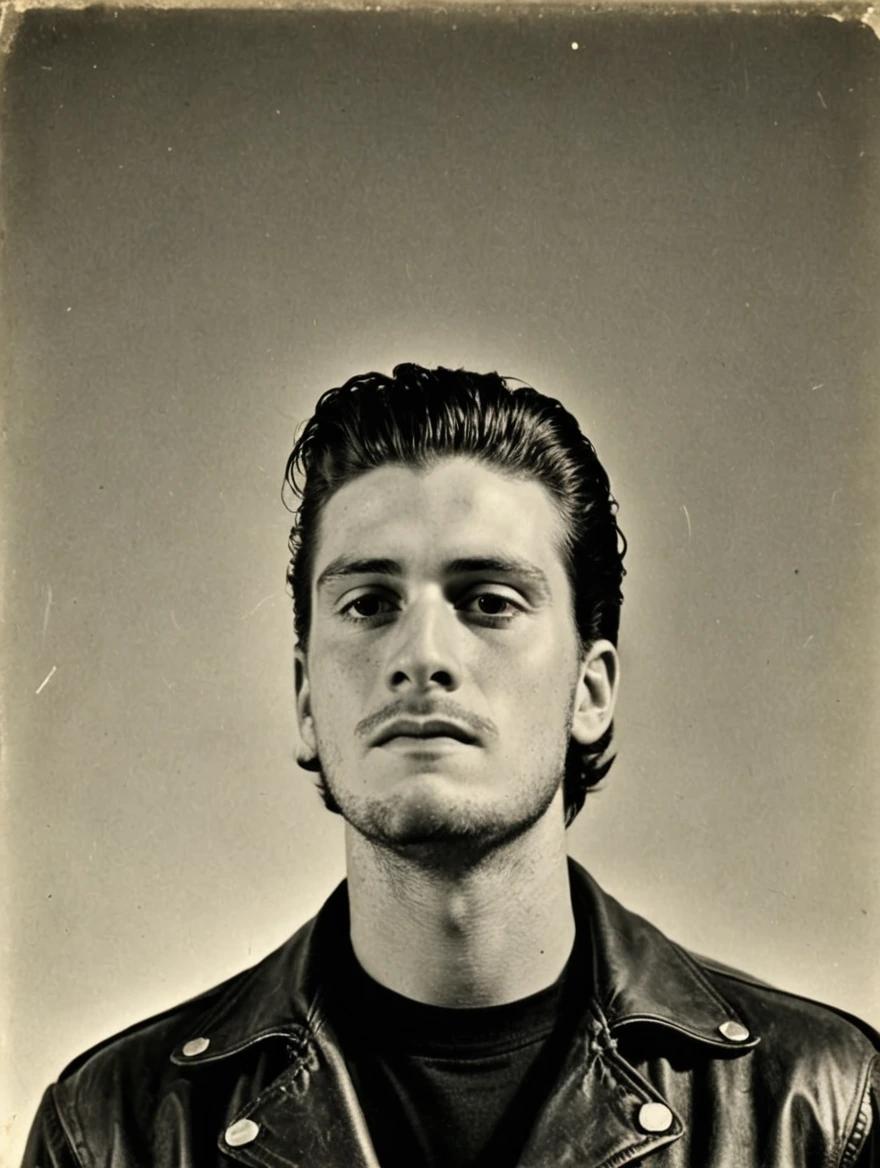 A male greaser from the 1950s