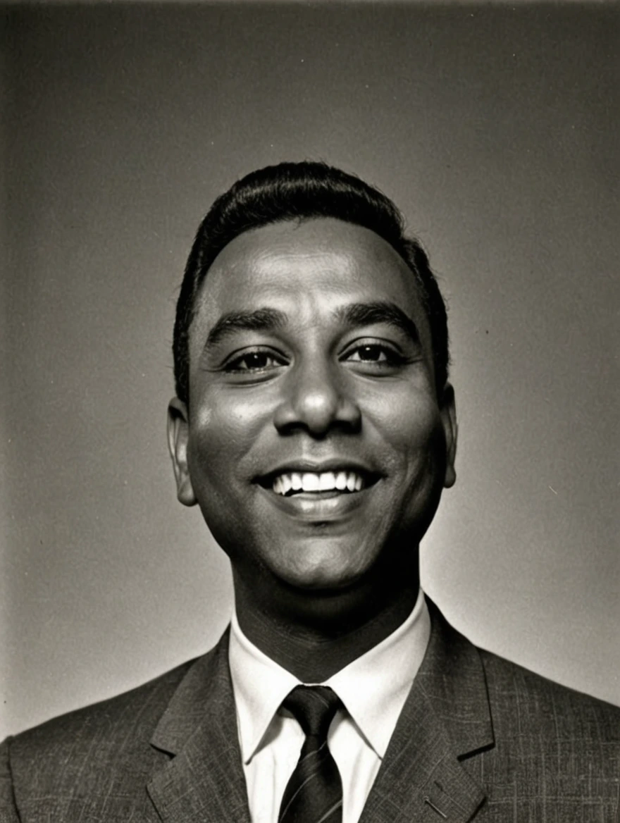 A male TV broadcaster from the 1960s