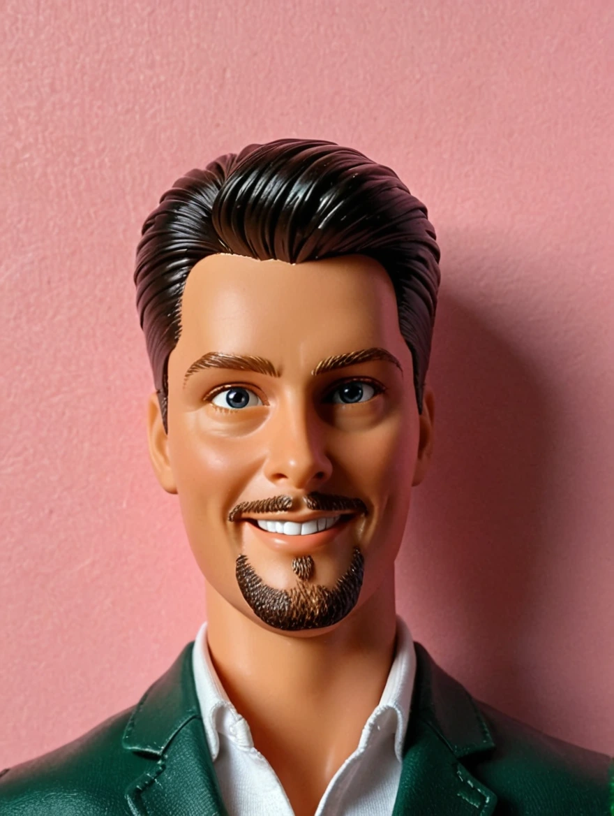 classic Ken doll, solid color background