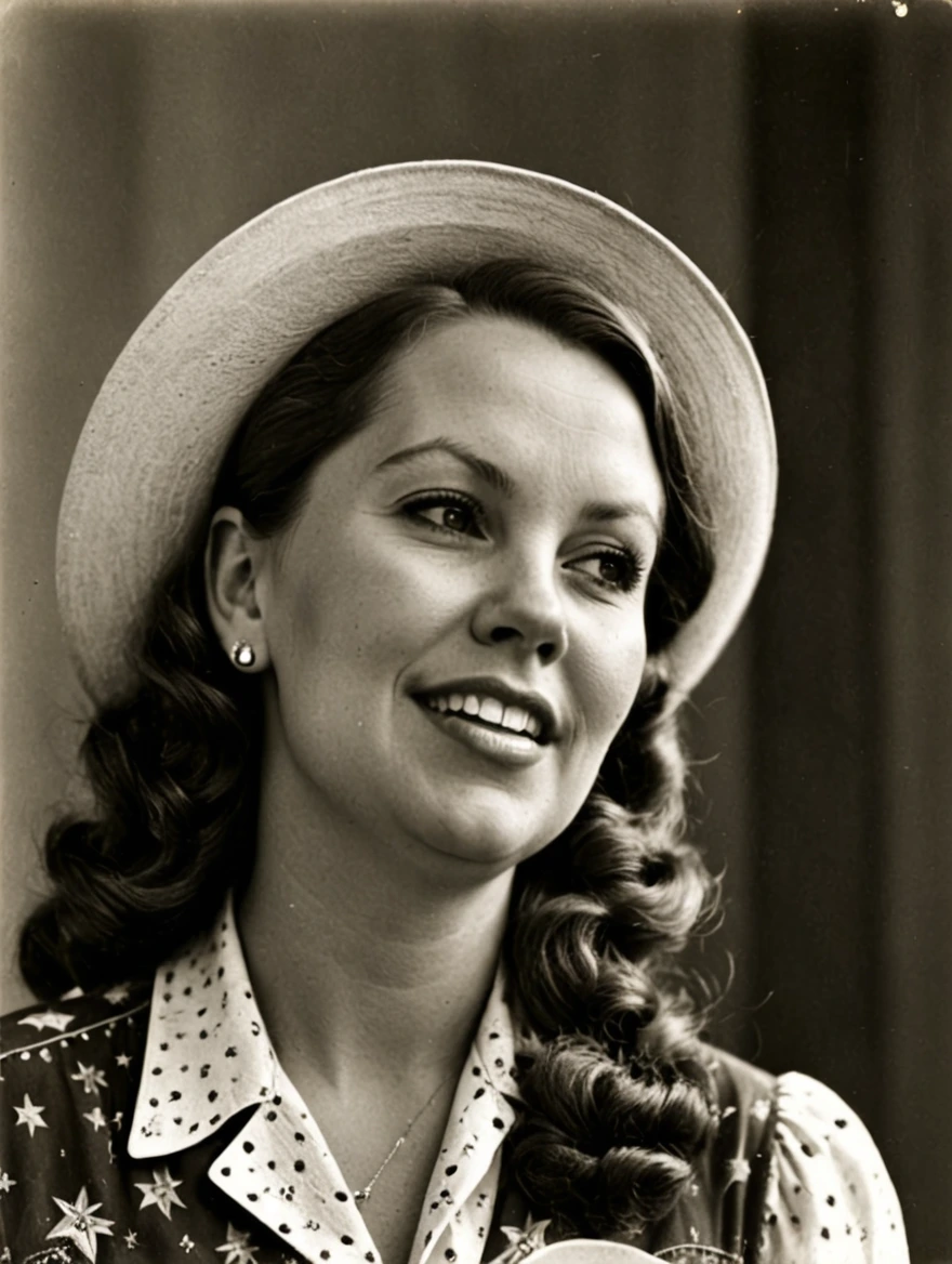 A singing cowgirl in the 1940s