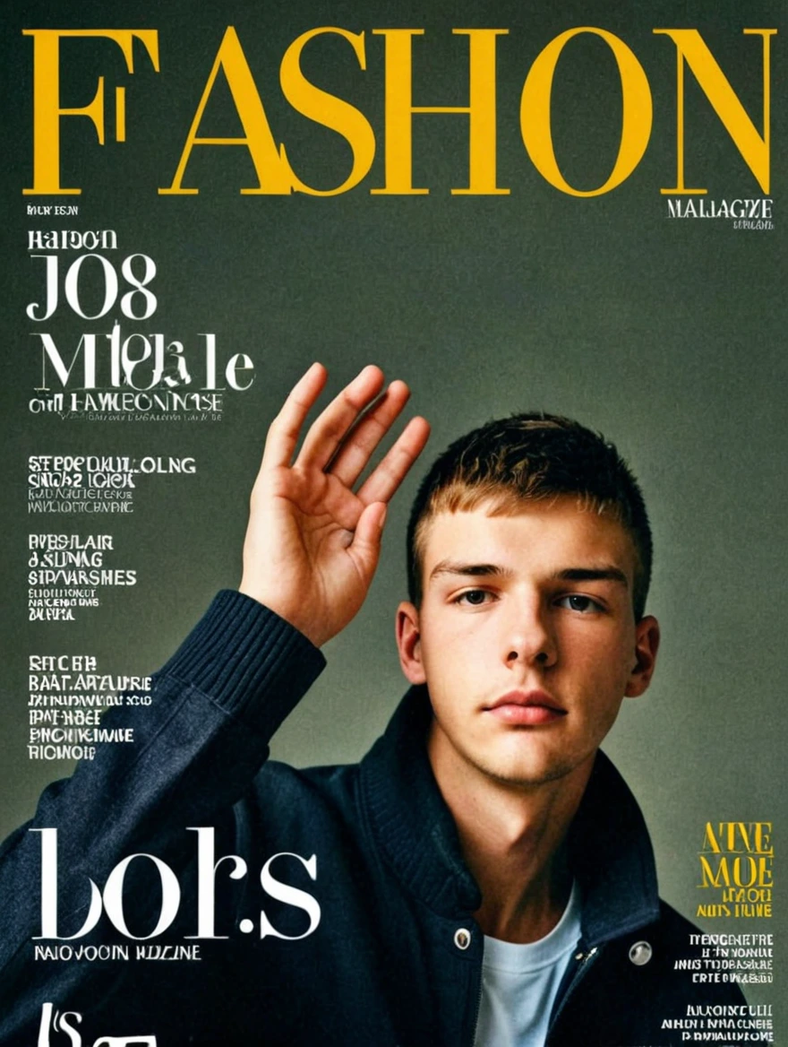 male on cover of fashion magazine