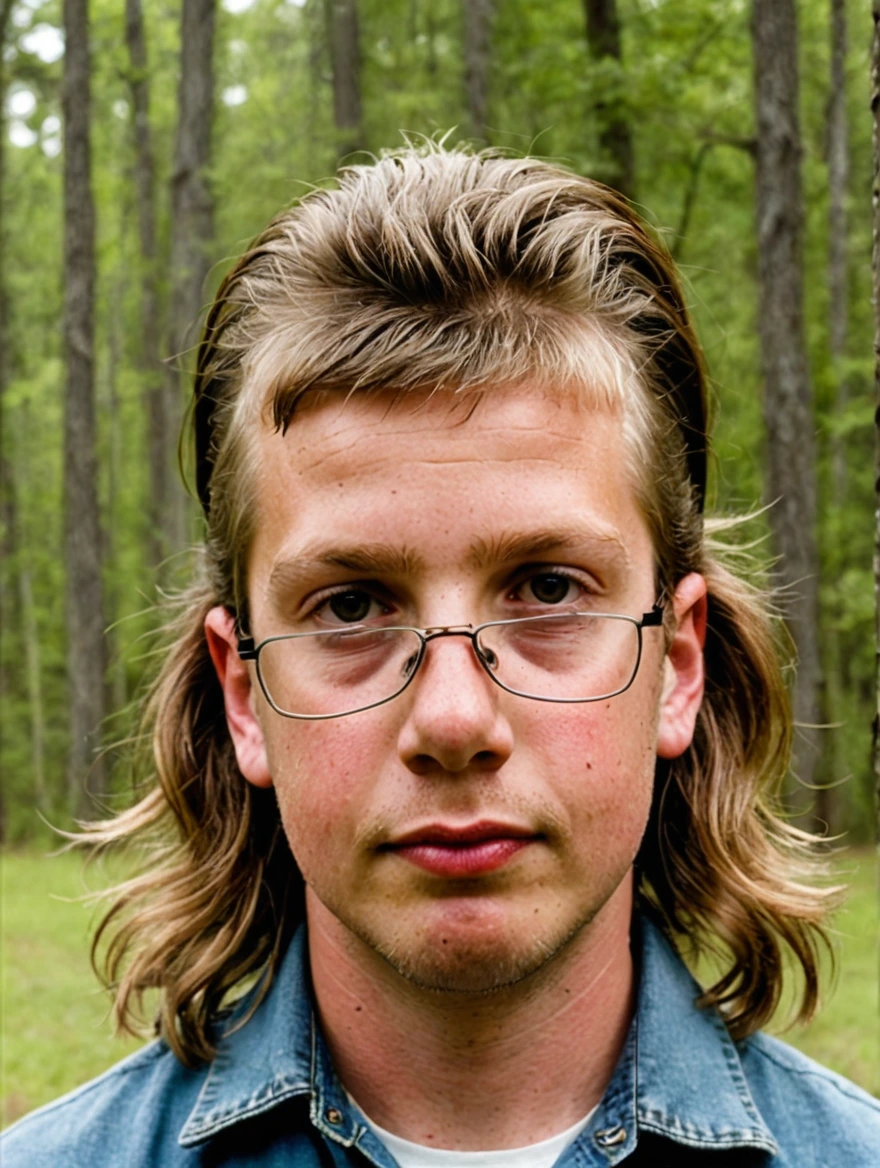 a male redneck with a mullet