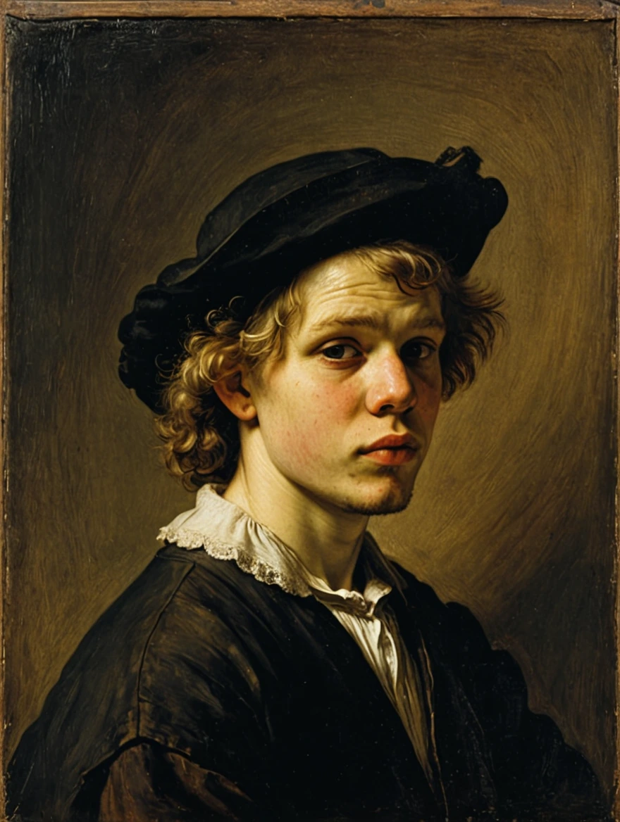 male portrait by Rembrandt