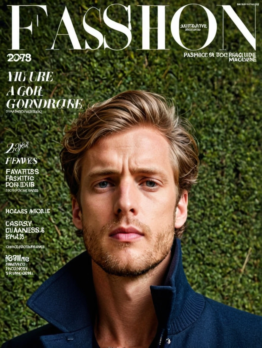 male on cover of fashion magazine