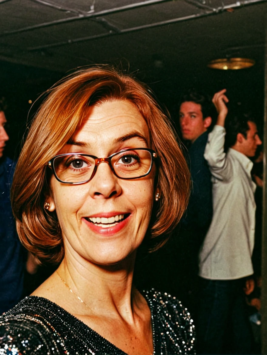 Woman dancing on dancefloor at Studio 54