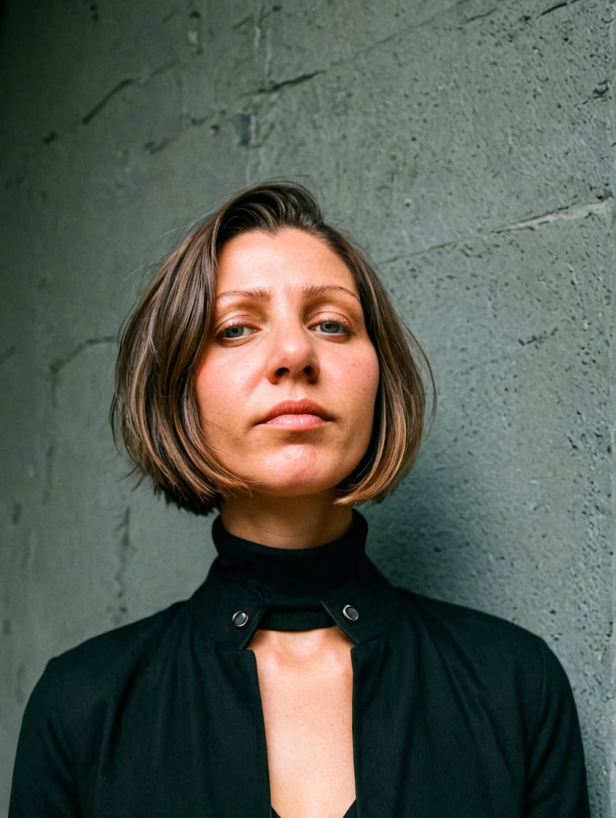 woman with stylish short hair