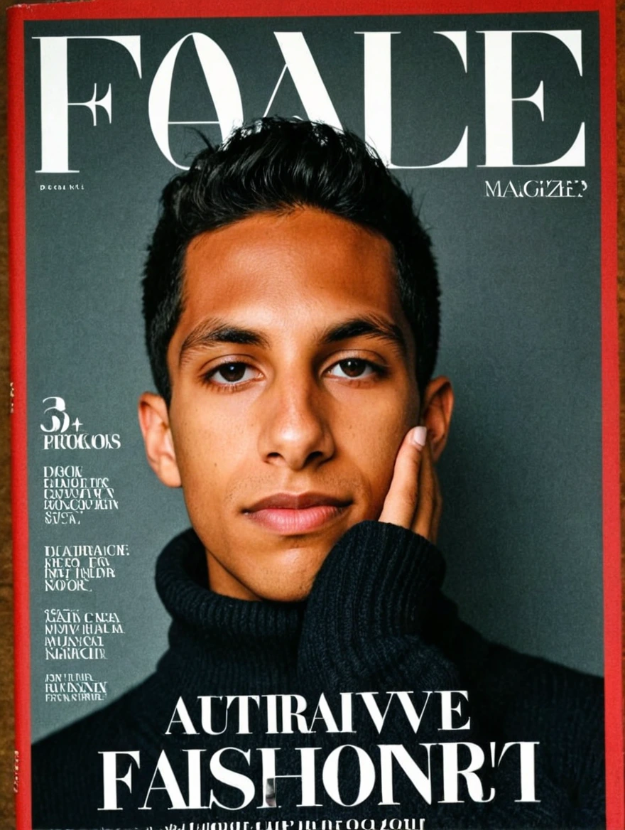 male on cover of fashion magazine