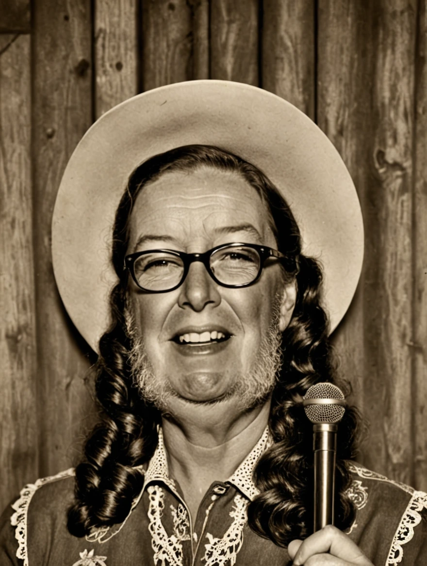 A singing cowgirl in the 1940s