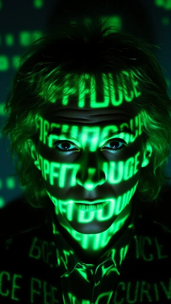 f4c3_p40j3ct10n, Digital projection overlay of the…