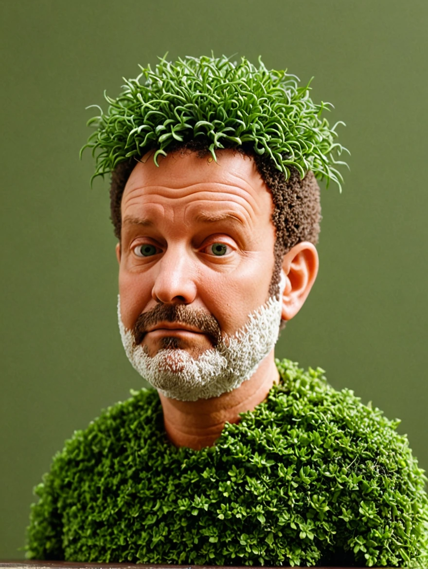 a chia pet, in the style of lo-fi aesthetics, hyper-realistic pop