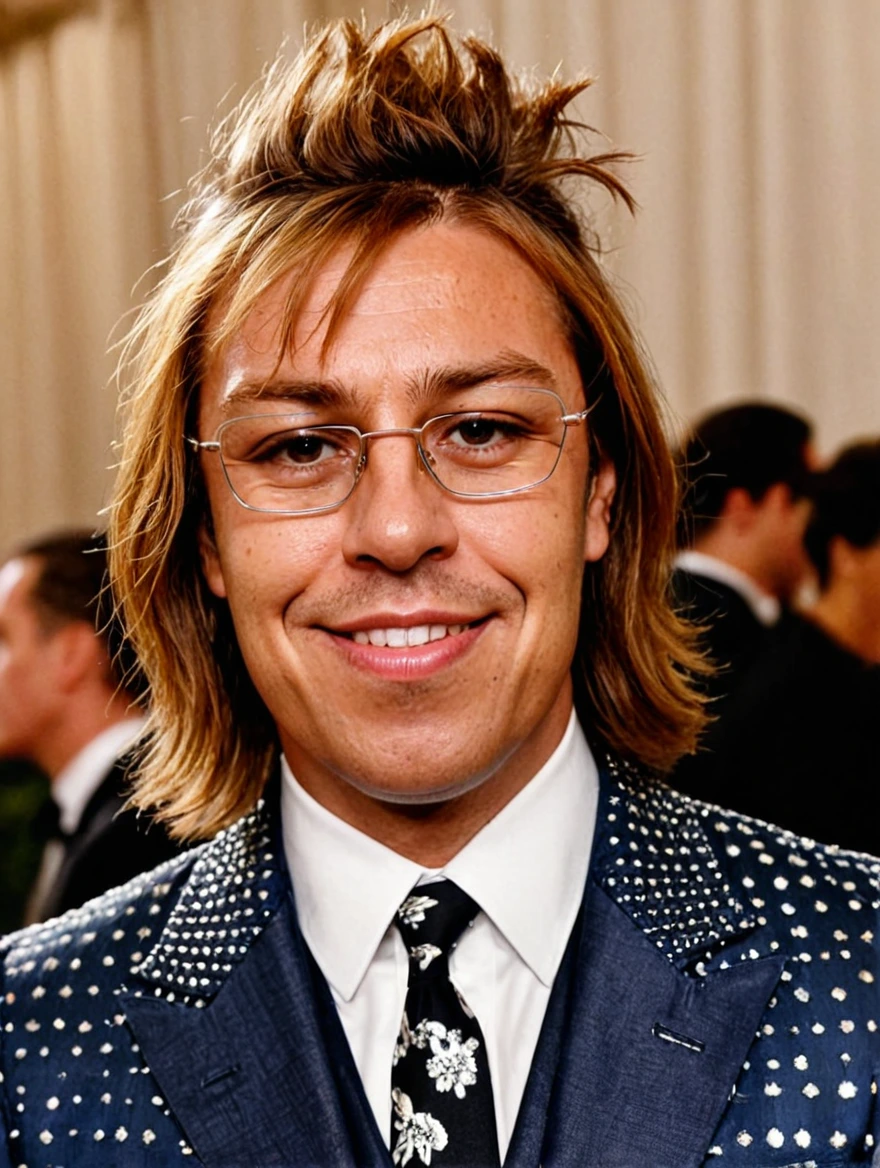 man at the Met Ball wearing outlandish suit