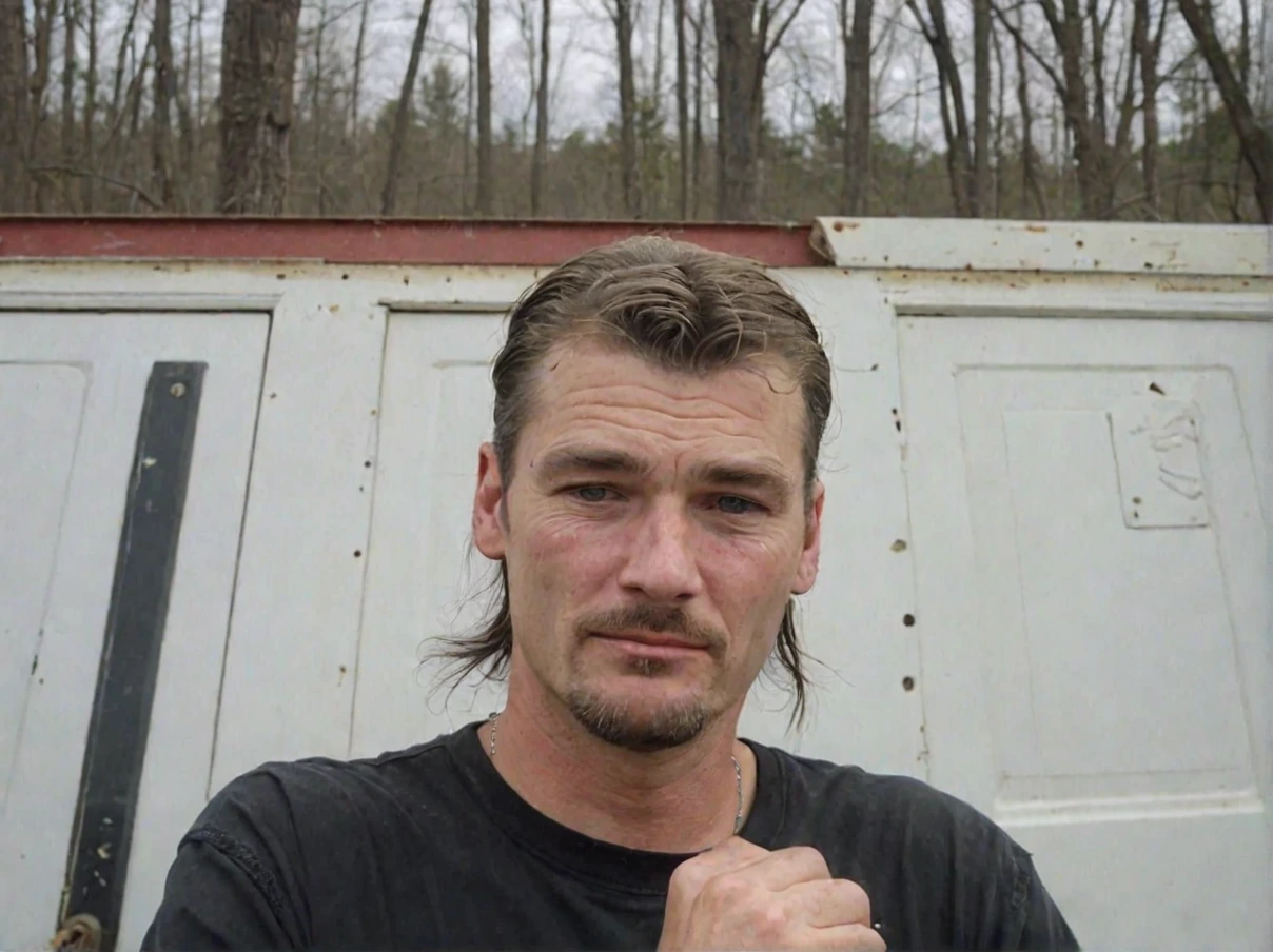 a male redneck with a mullet