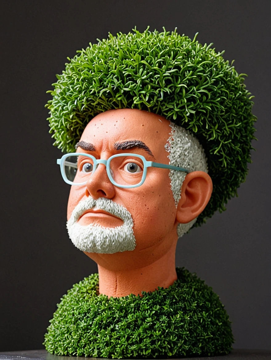 a chia pet, in the style of lo-fi aesthetics, hyper-realistic pop