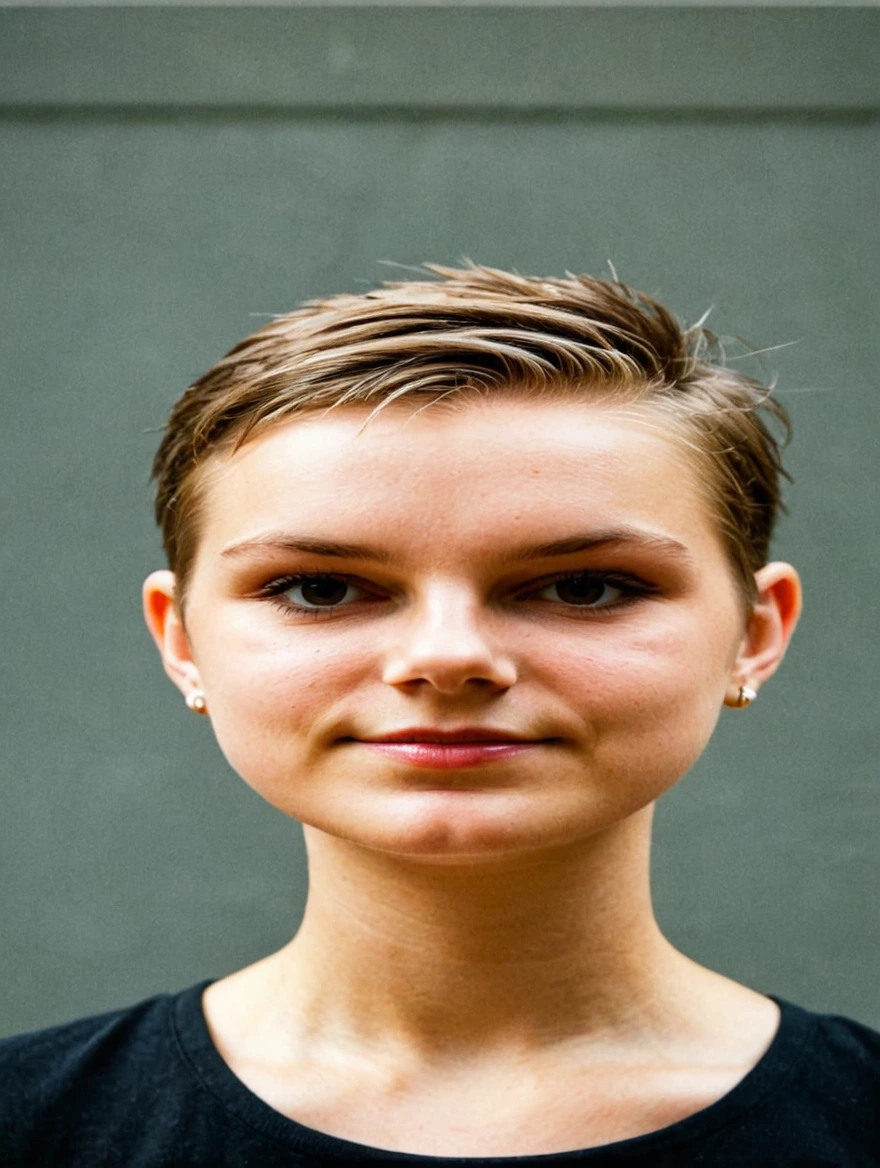 woman with stylish short hair