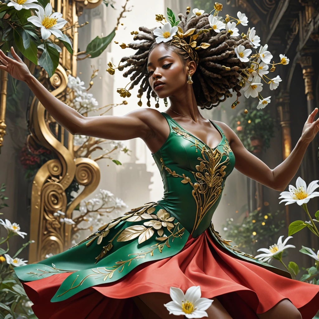 Ballerina Prompt Abstract fractal surreal Afrop…