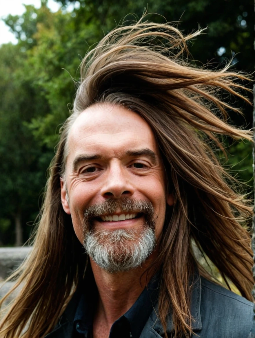 man with long hair