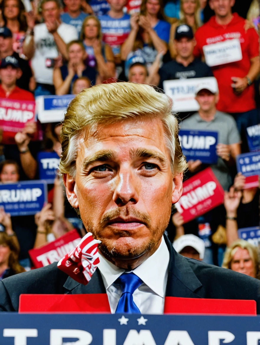 Donald Trump at a campaign rally