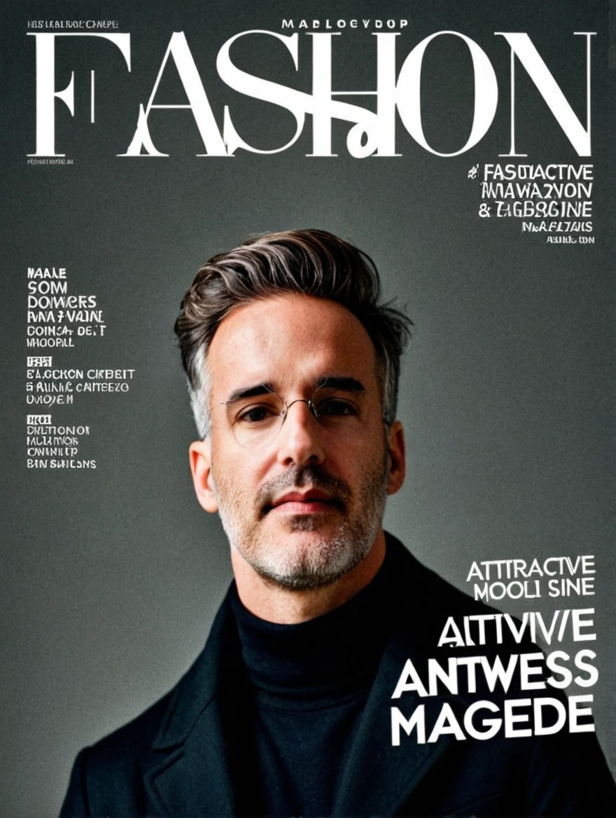 male on cover of fashion magazine