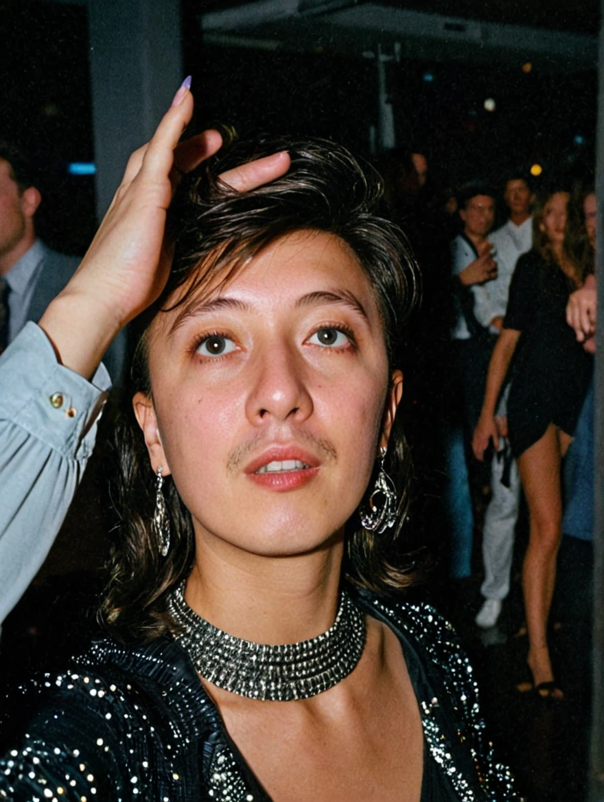 Woman dancing on dancefloor at Studio 54