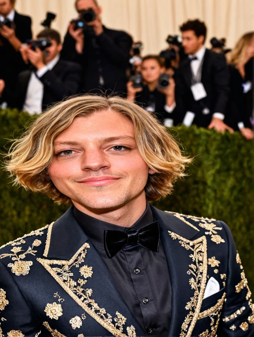 man at the Met Ball wearing outlandish suit