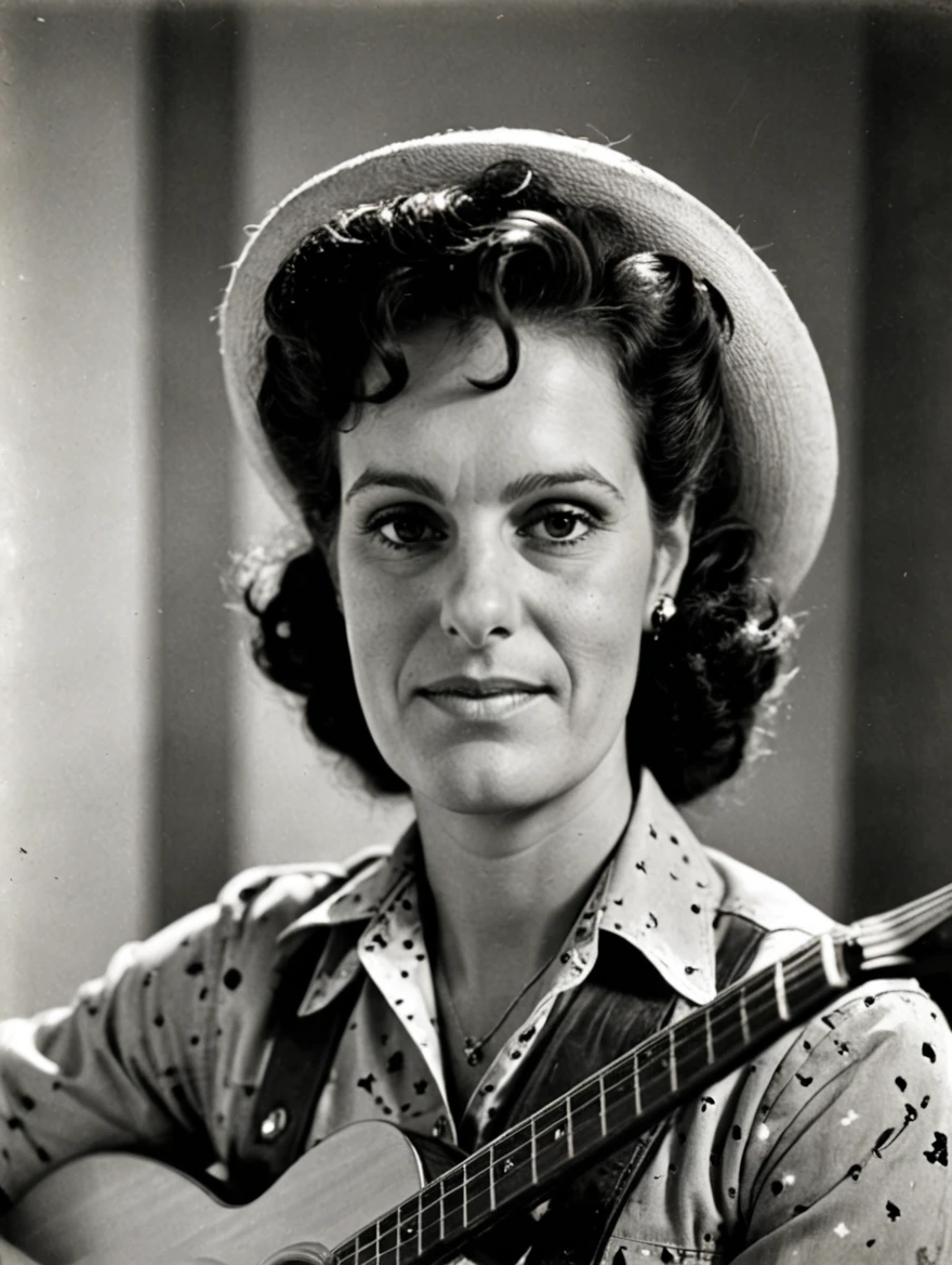 A singing cowgirl in the 1940s