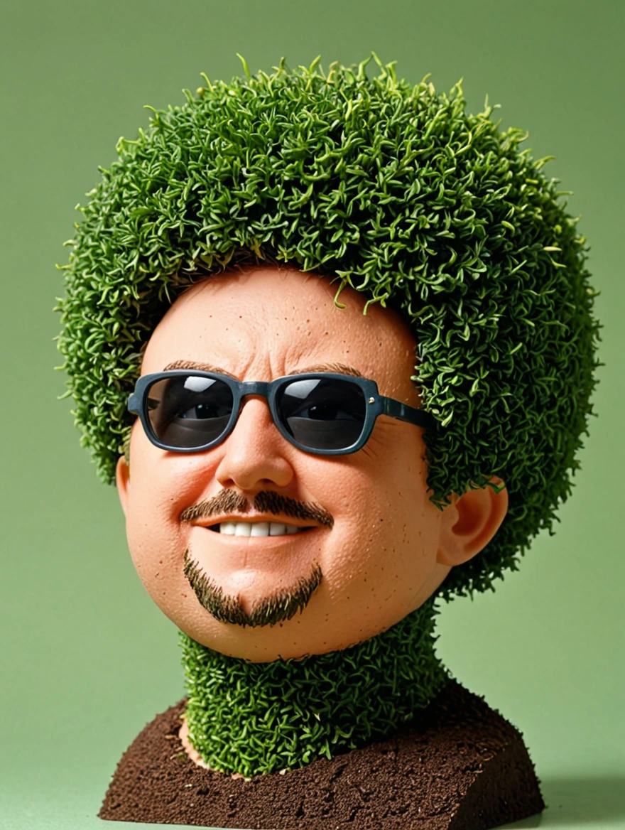 a chia pet, in the style of lo-fi aesthetics, hyper-realistic pop