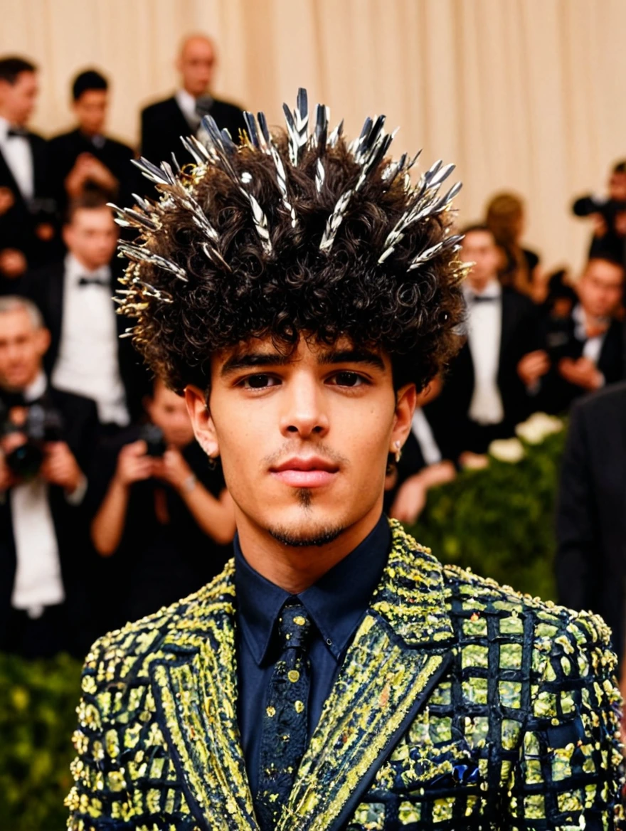 man at the Met Ball wearing outlandish suit