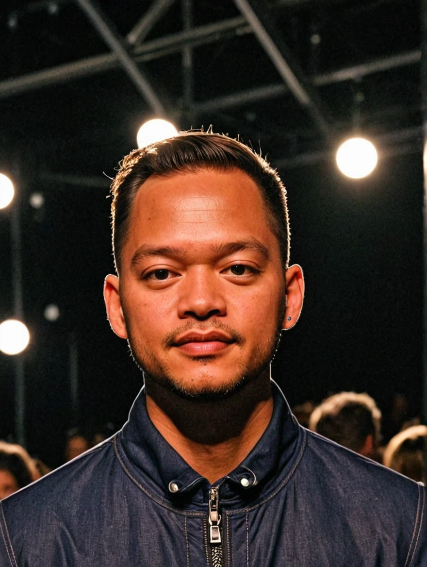 male model on the runway at fashion show