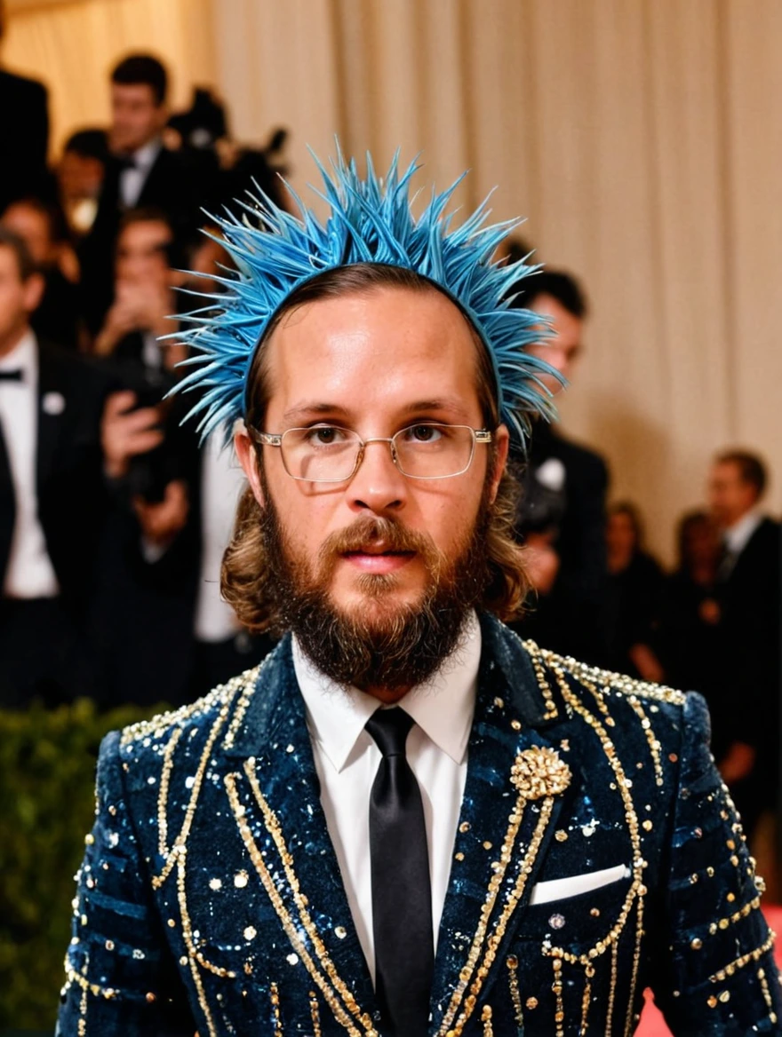 man at the Met Ball wearing outlandish suit