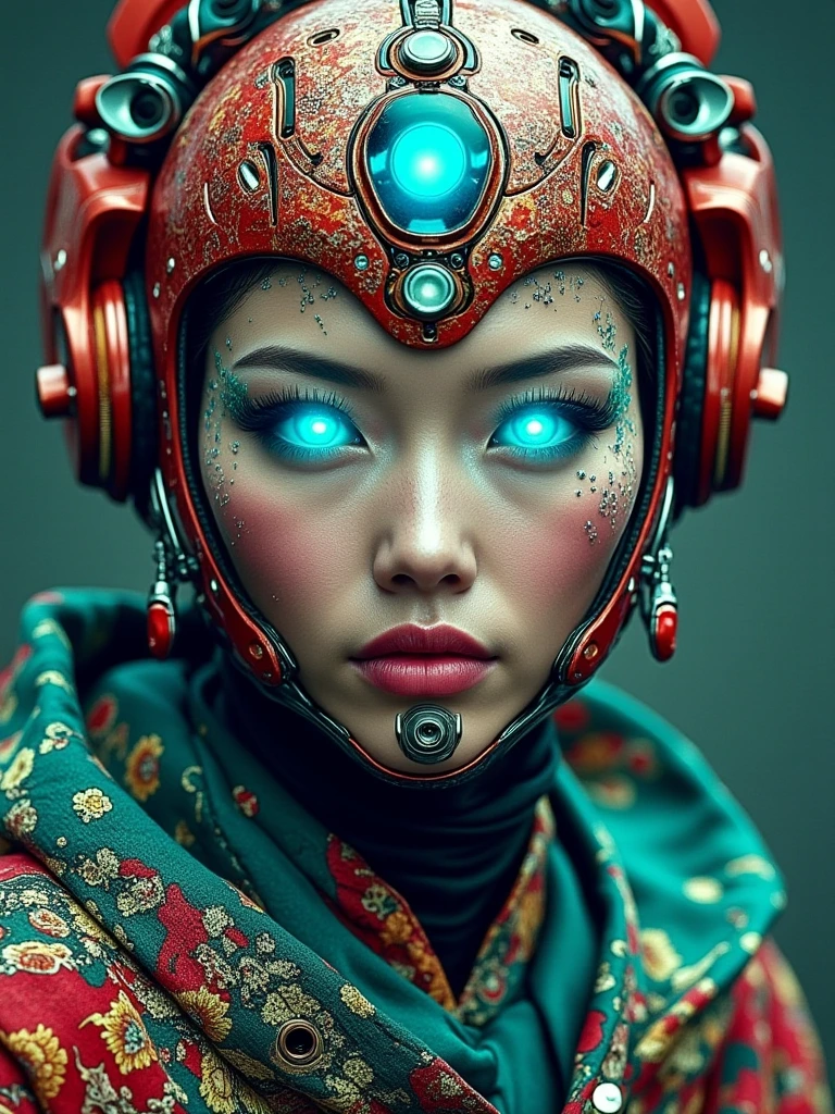 A futuristic with a blend of traditional As…