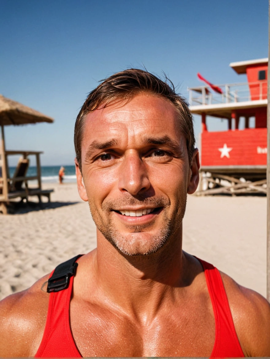 a super hot male lifeguard from Baywatch