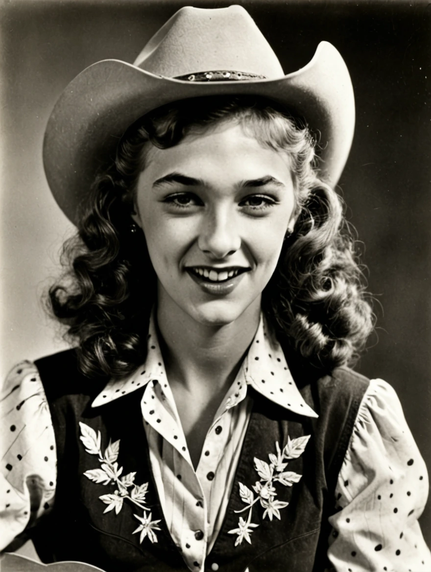 A singing cowgirl in the 1940s