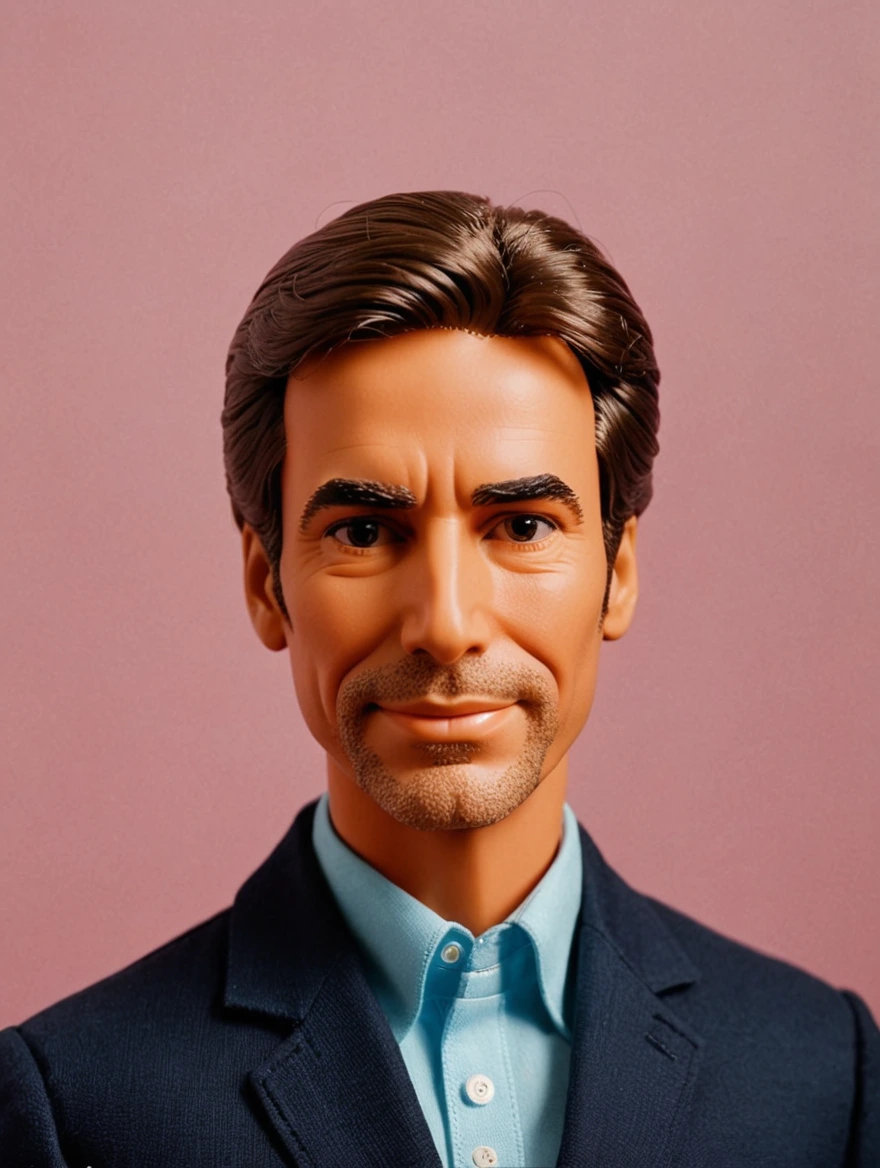 classic Ken doll, solid color background