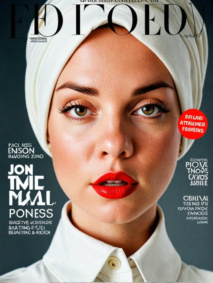 female on cover of fashion magazine