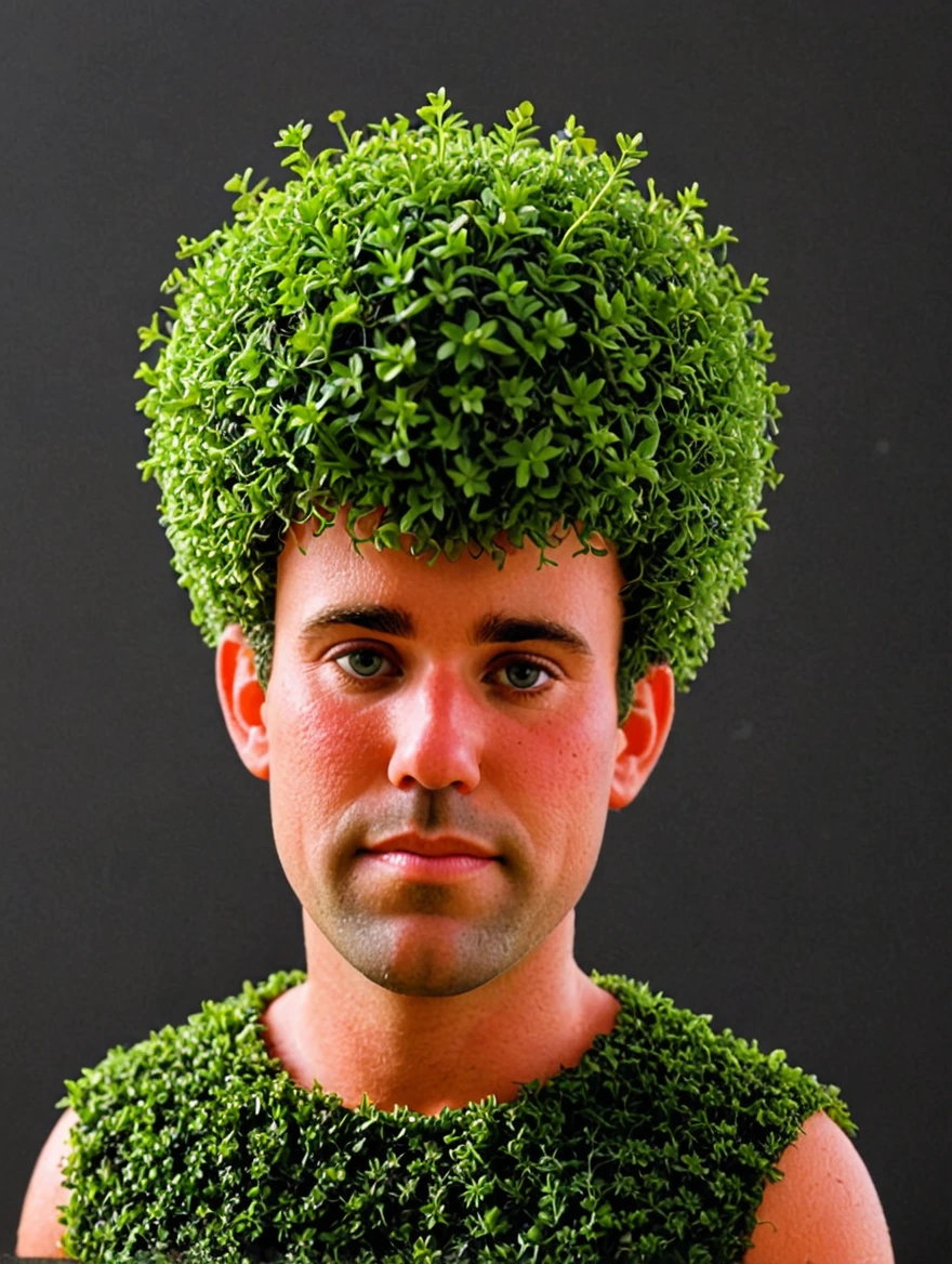 a chia pet, in the style of lo-fi aesthetics, hyper-realistic pop