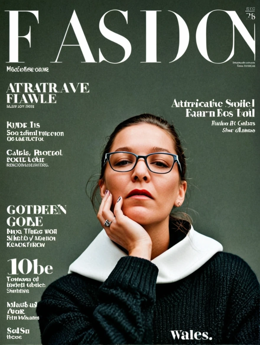 female on cover of fashion magazine