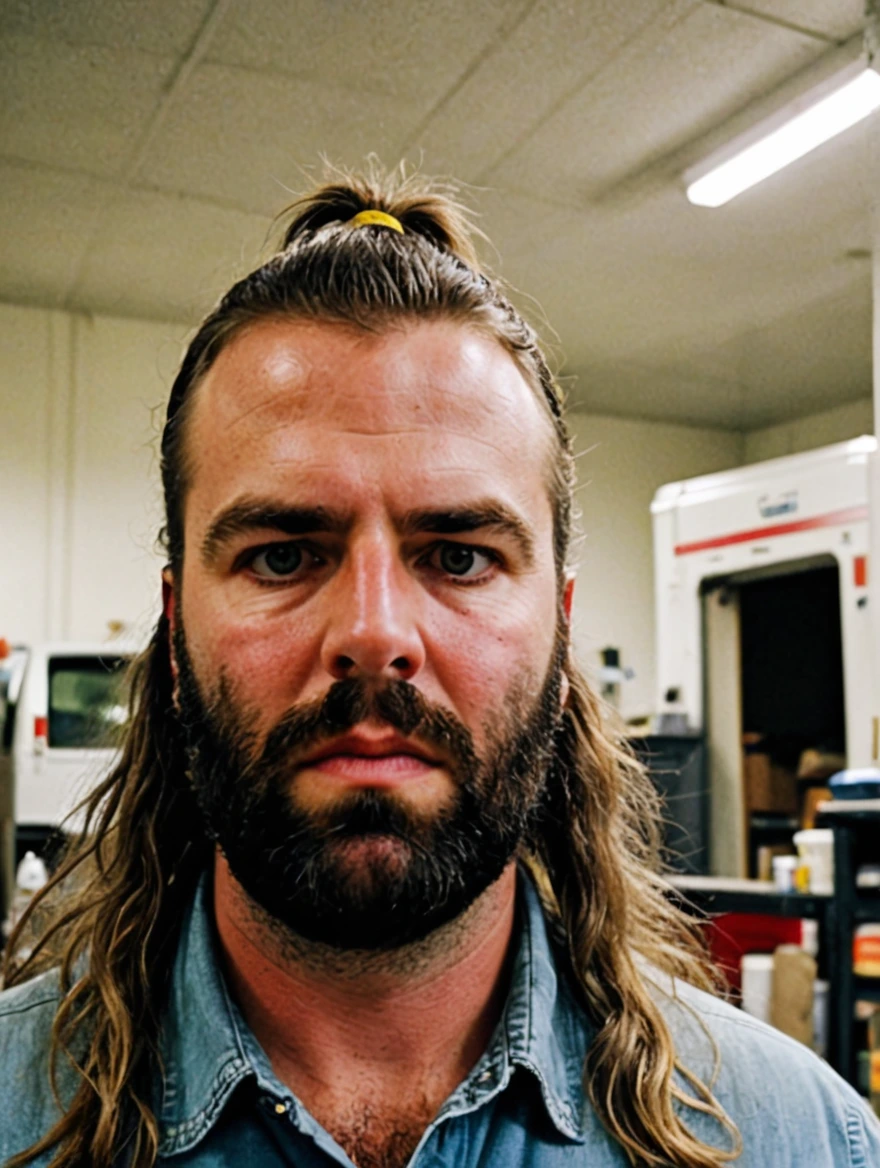 a male redneck with a mullet