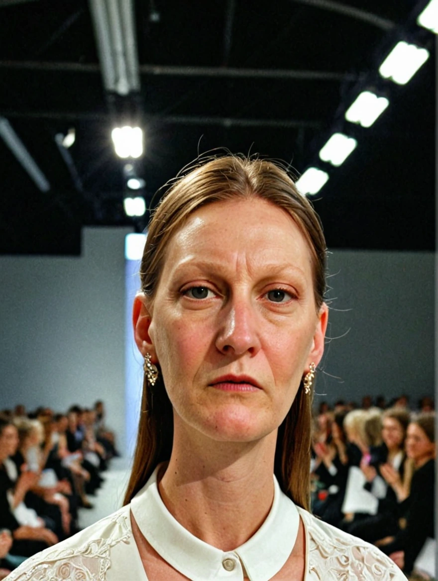 female model on the runway at fashion show