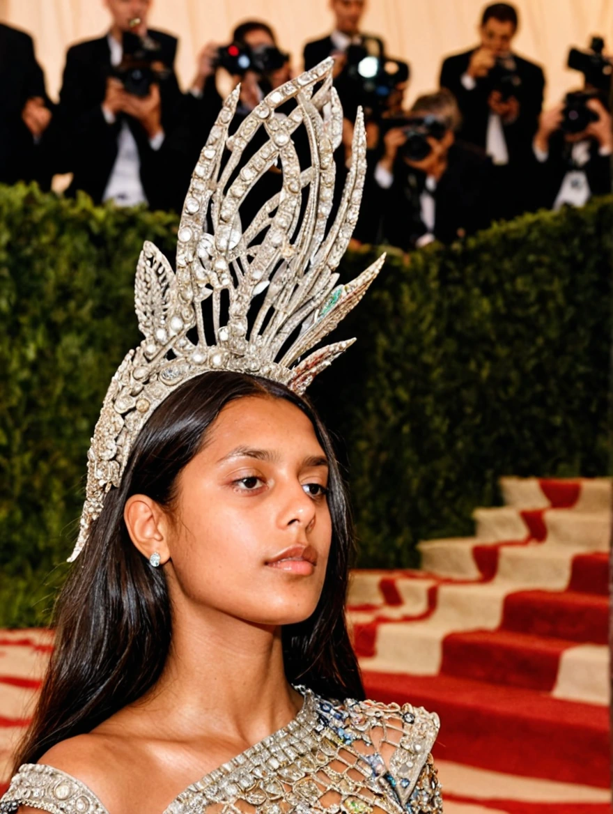 woman at the Met Ball wearing outlandish dress