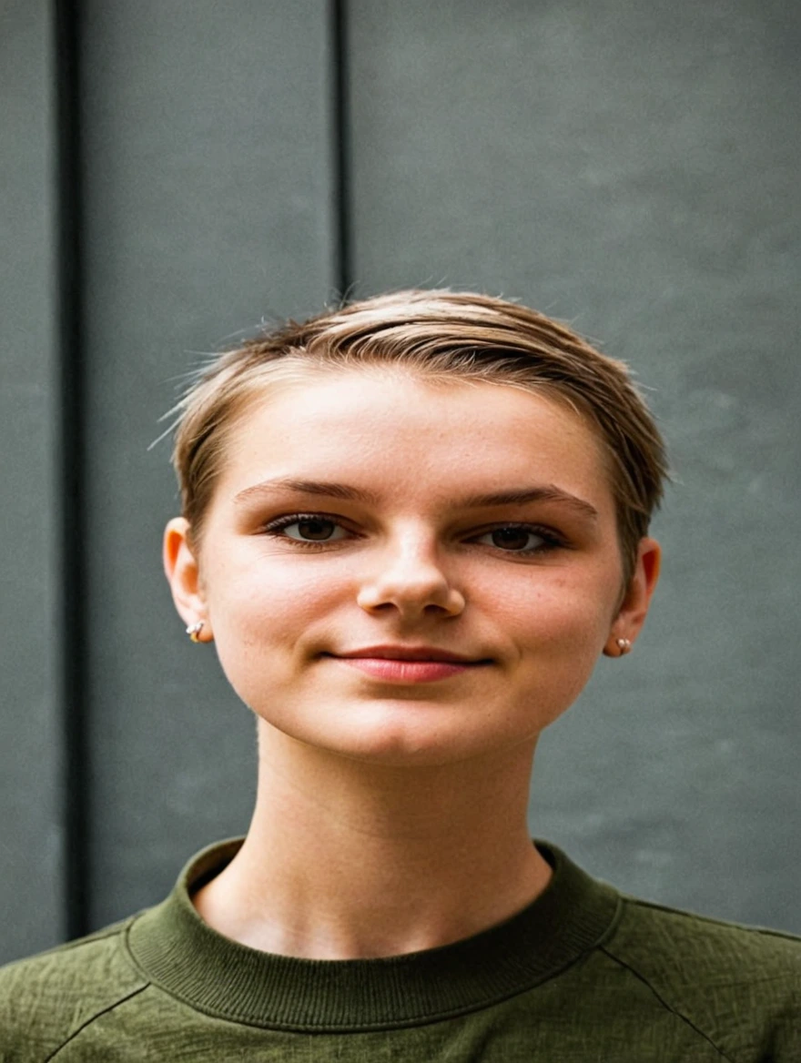 woman with stylish short hair