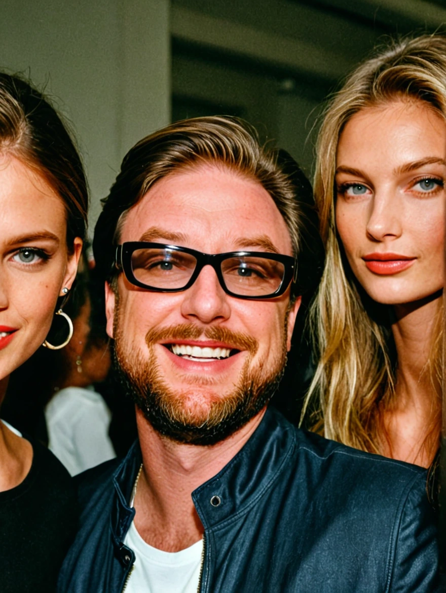 hanging out with supermodels at a fashion show