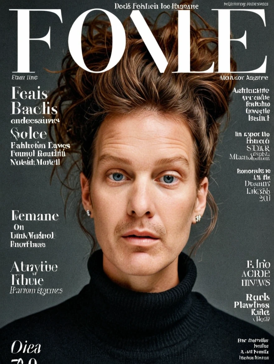 female on cover of fashion magazine