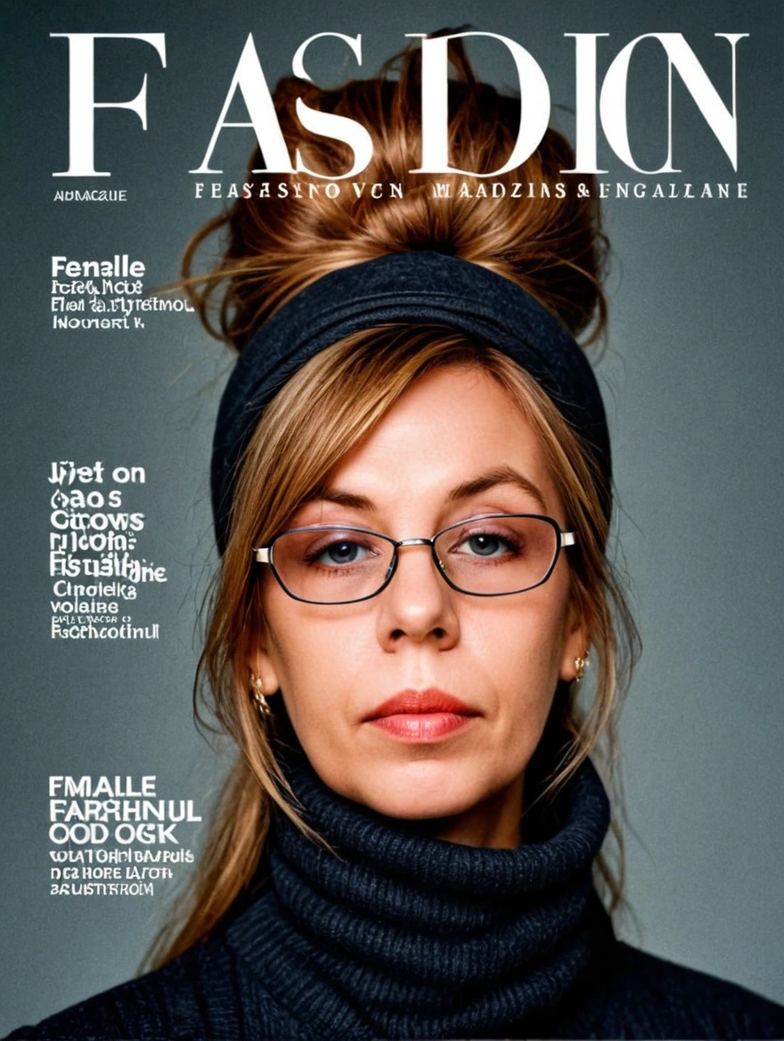 female on cover of fashion magazine