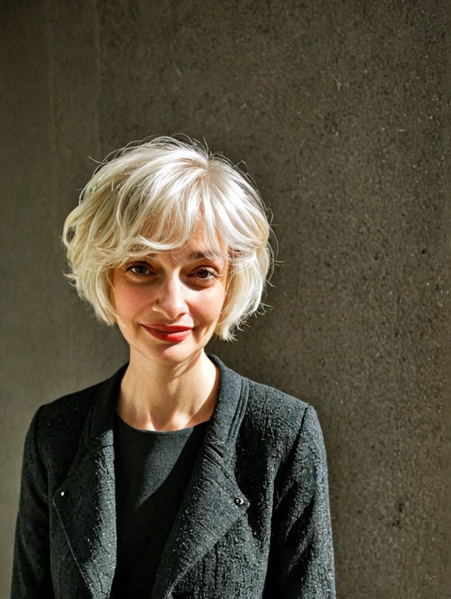 woman with stylish short hair